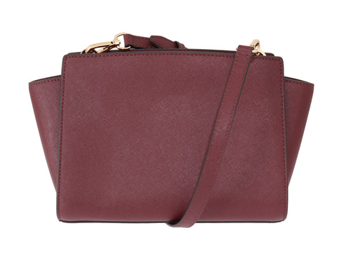 Michael Kors Bordeaux SELMA Leather Shoulder Bag